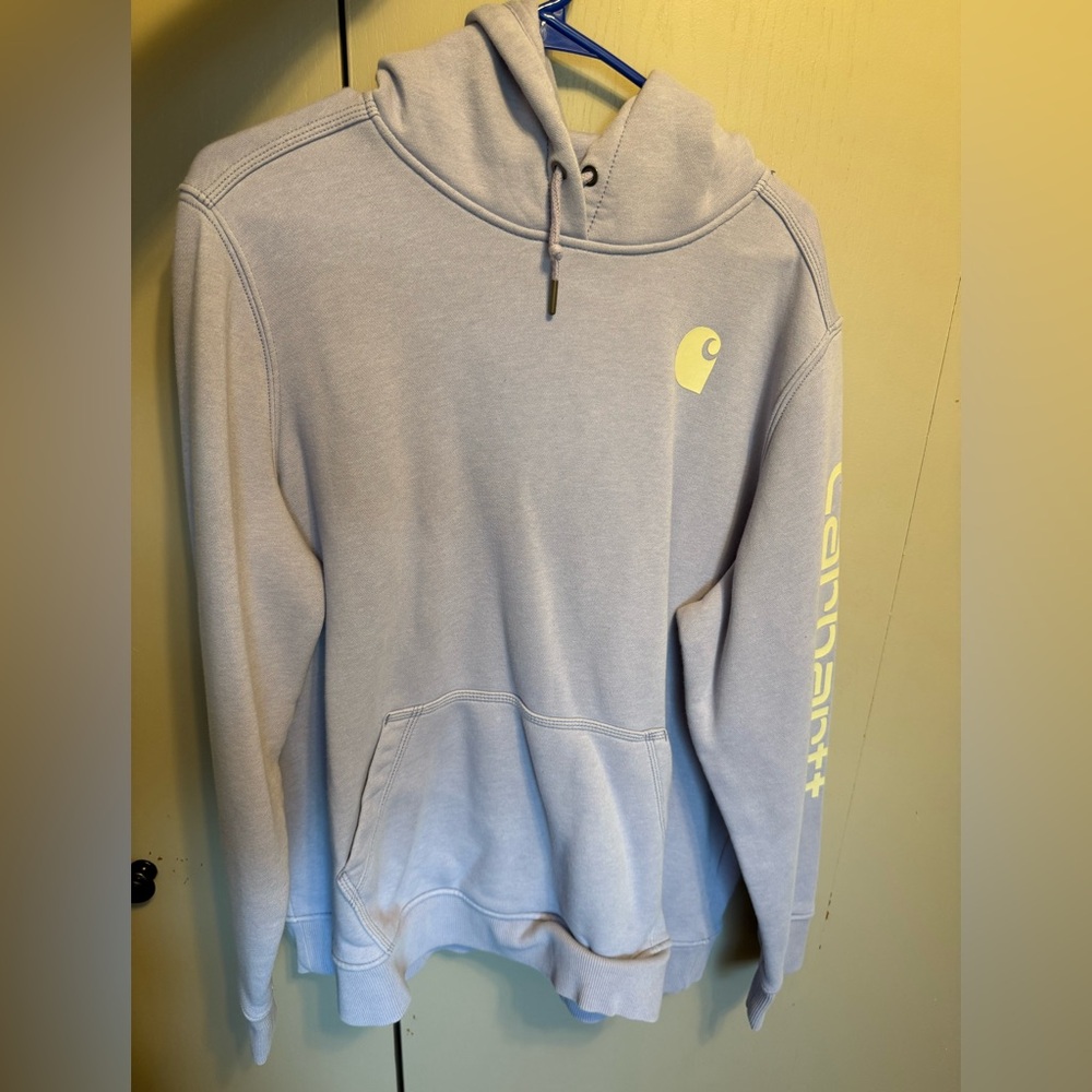 Carhartt Lavender Hoodie with Yellow Accents